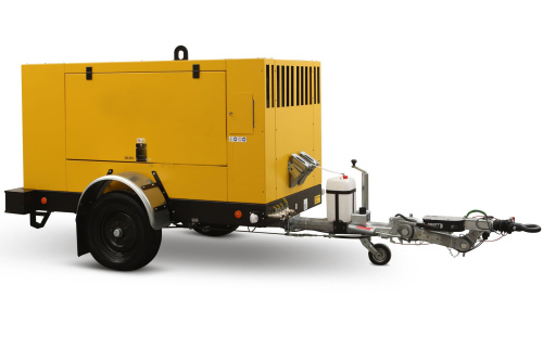 Винтовой компрессор Atmos PDP 95-7 (на шасси, рег. высота, с тормозами)