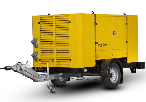 Винтовой компрессор Atmos PDP 190-14 (на шасси, фикс. высота, с тормозами)